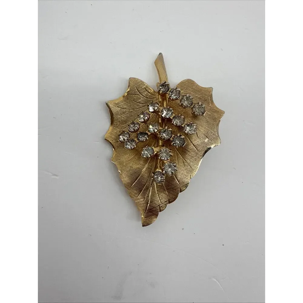 Vintage Brooch Lot 10 Rhinestone Floral Cameo Butterfly Gold Costume Jewelry